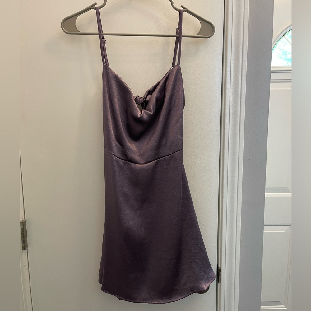 Wild Fable Purple Satin Mini Dress